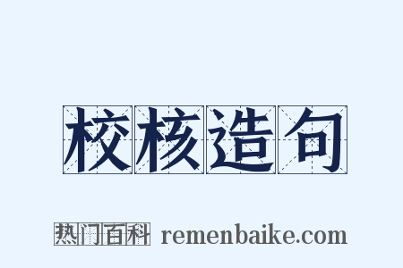 校核造句是什么意思的图片